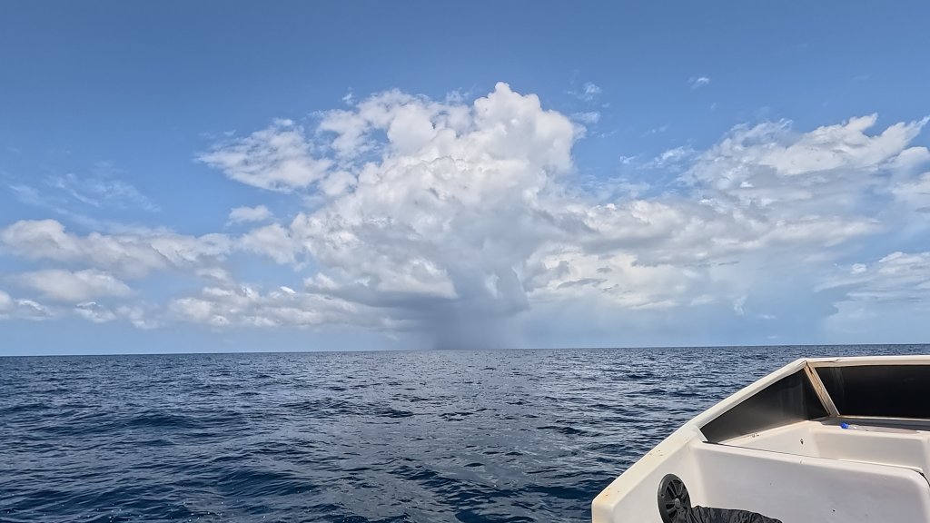 A storm brews over the indian ocean