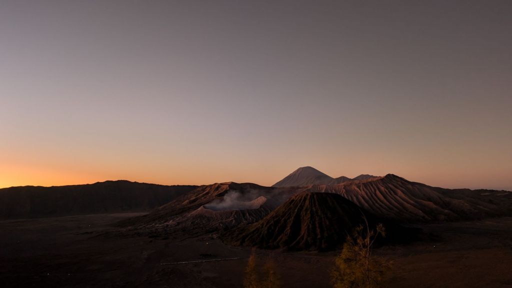 orange sunrise over bromo
